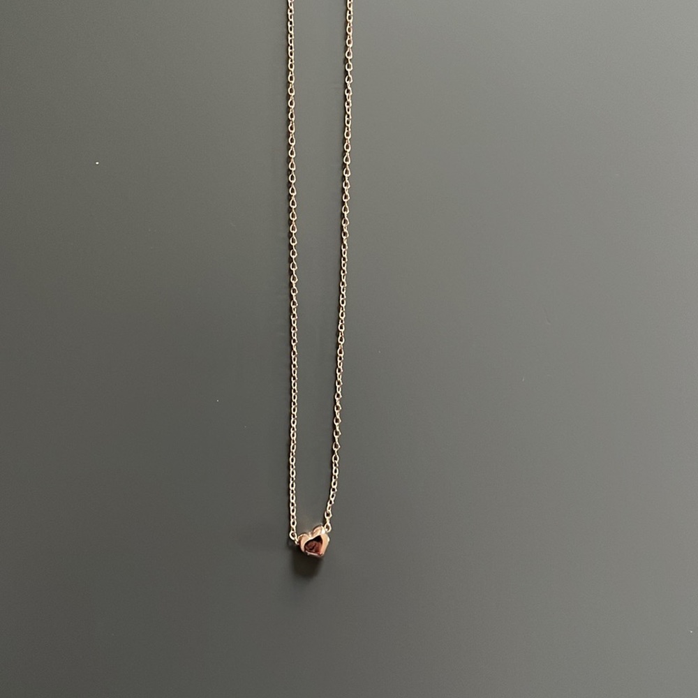Gorjana adjustable rose gold heart necklace